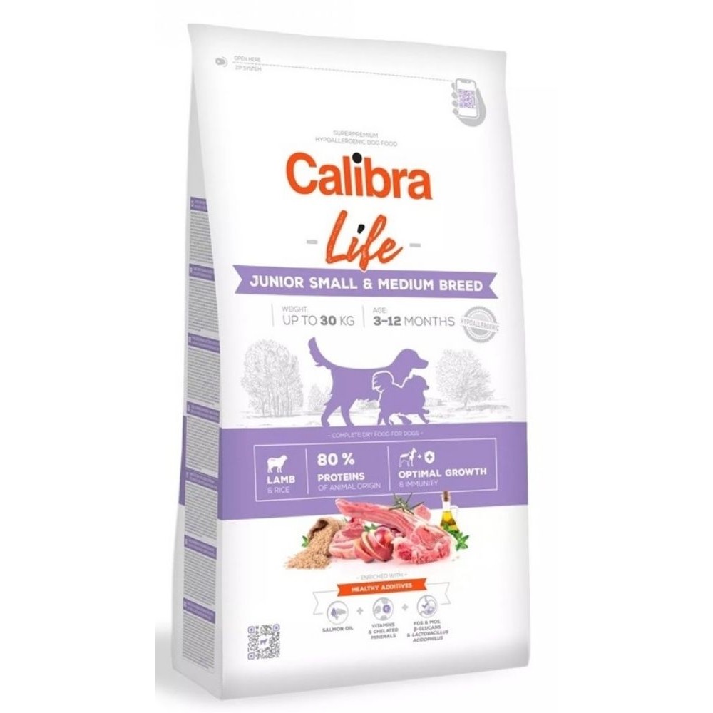 013133 Calibra 12kg Life Junior Small/Medium Breed Lamb dog - Obrázek 1