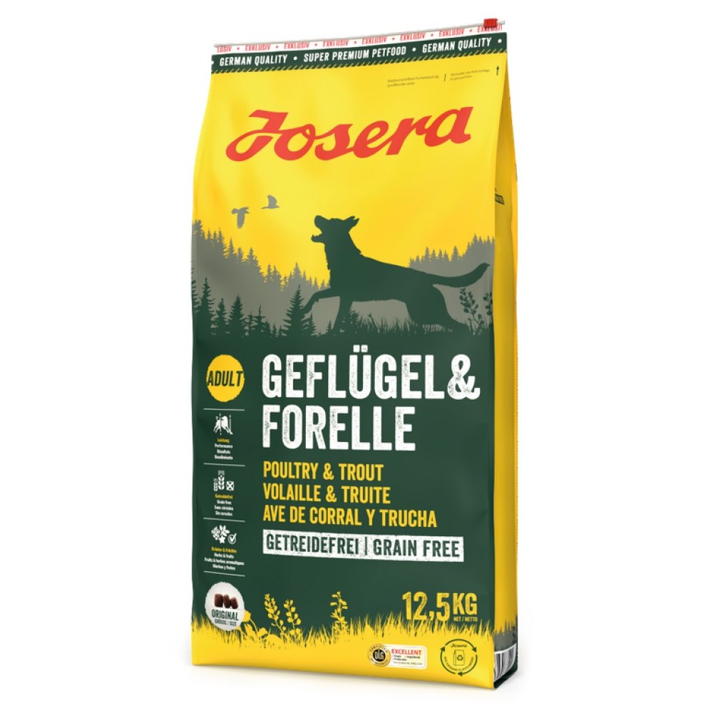 013488 Josera 12,5kg * Geflügel & Forelle dog - Obrázek 1