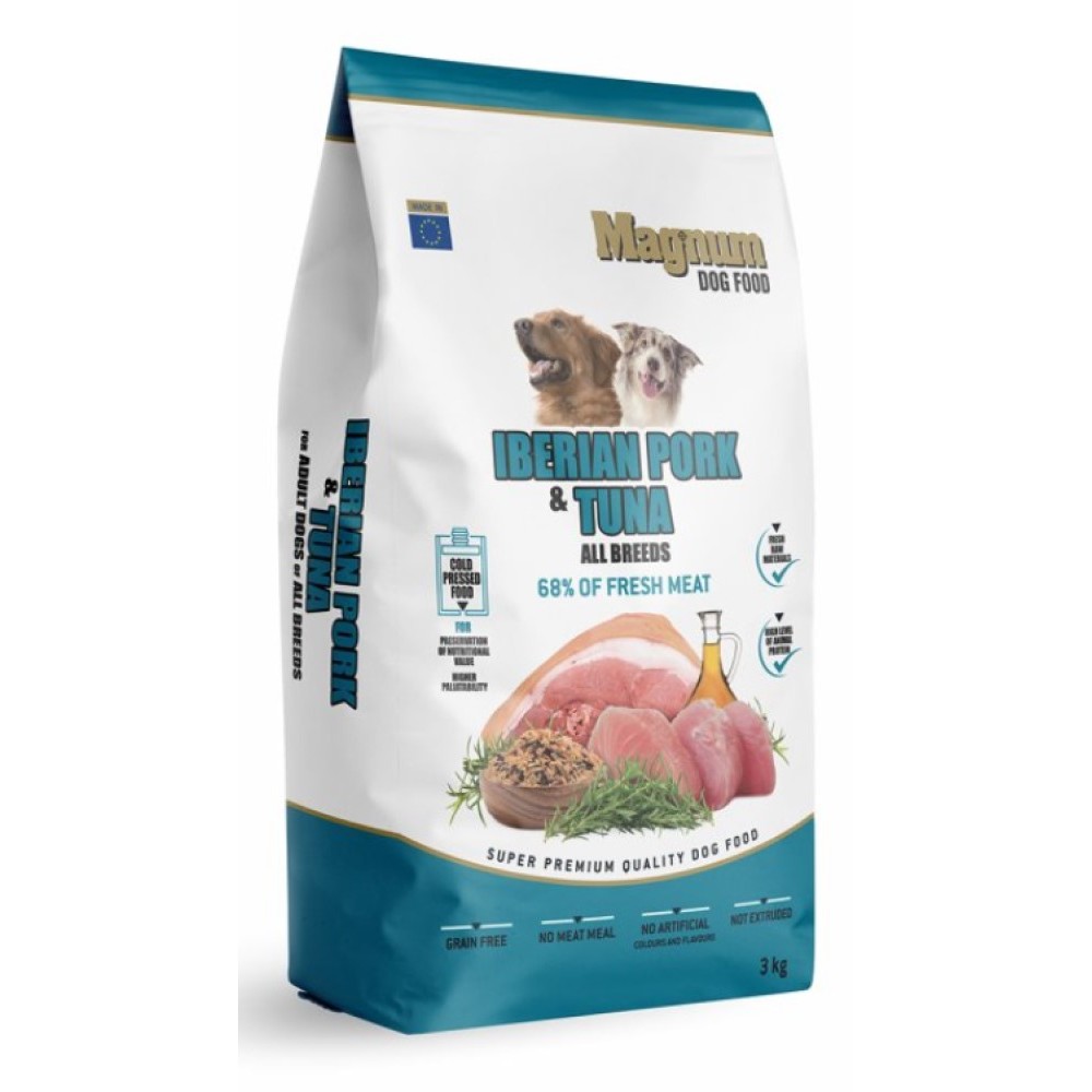 013514 Magnum 3kg Iberian Pork & Tuna All Breed dog - Obrázek 1