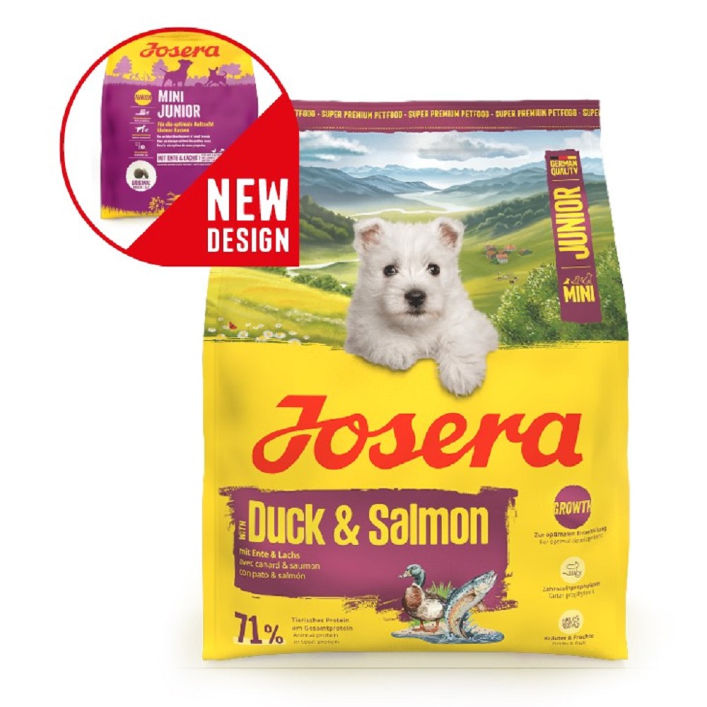 013596__013603__013637_Mini_Junior_Duck_Salmon Josera 3kg Mini Junior with Duck & Salmon dog - Obrázek 1