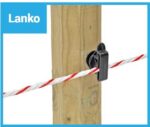 Izolátor pro elektrický ohradník plochý, pro pásku do 40 mm, lanka a lana - 25 ks - Obrázek 2