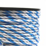 Lano pro elektrický ohradník, průměr 6 mm, modro-bílé - Obrázek 2