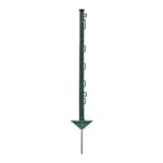 Sloupek plastový pro elektrický ohradník, délka 74 cm, 7 oček, zelený