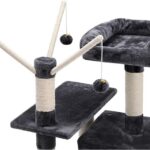 Kočičí strom / škrabadlo, modro-bílá, 154 cm - Obrázek 6