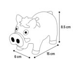 Latexová pískací hračka divočák Flamingo - Obrázek 2