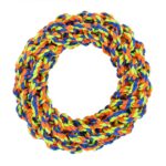 Reedog přetahovadlo kruh žlutý, pletená hračka, 19 cm