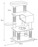Flamingo Škrabadlo strom Evan Dark grey - Obrázek 3