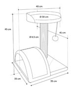 Flamingo Škrabadlo strom Light beige & Light grey - Obrázek 4