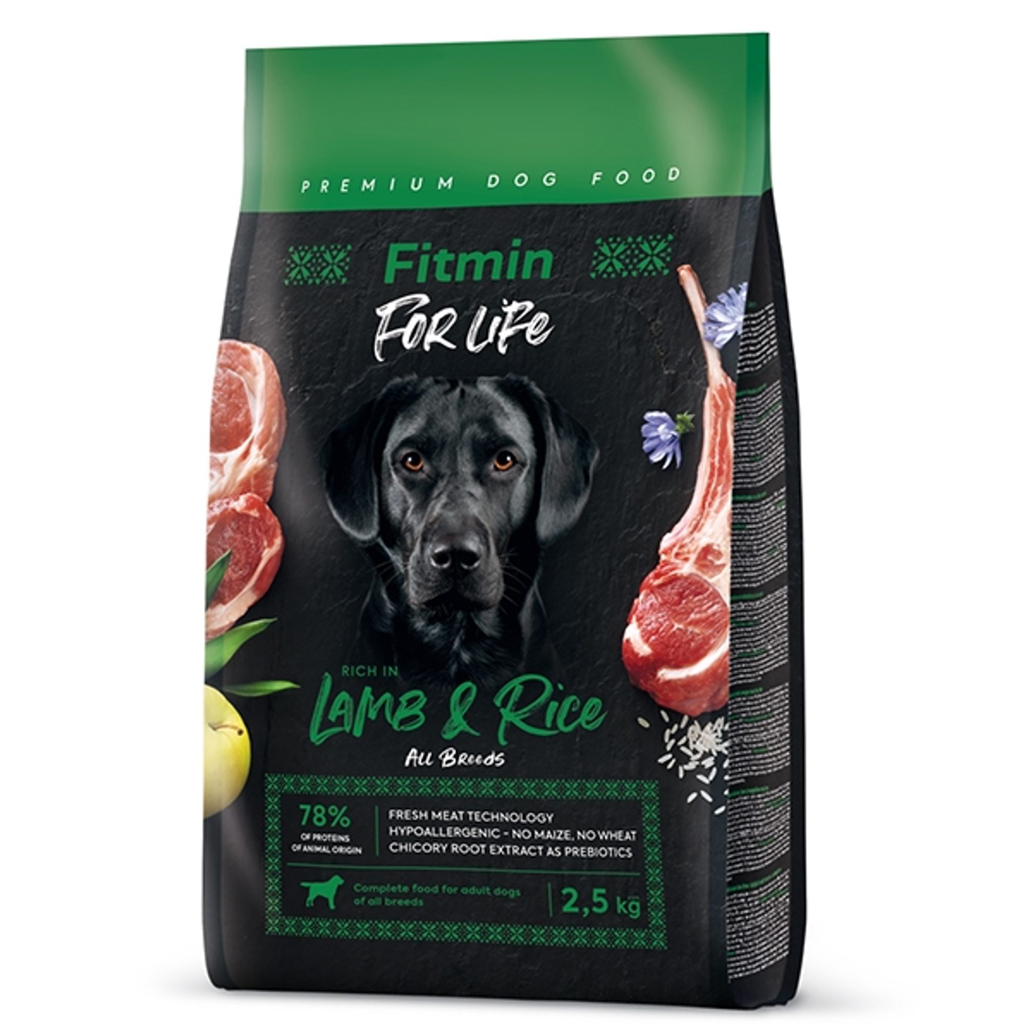 457834 Fitmin Dog For Life Lamb & Rice 2,5 kg - Obrázek 1