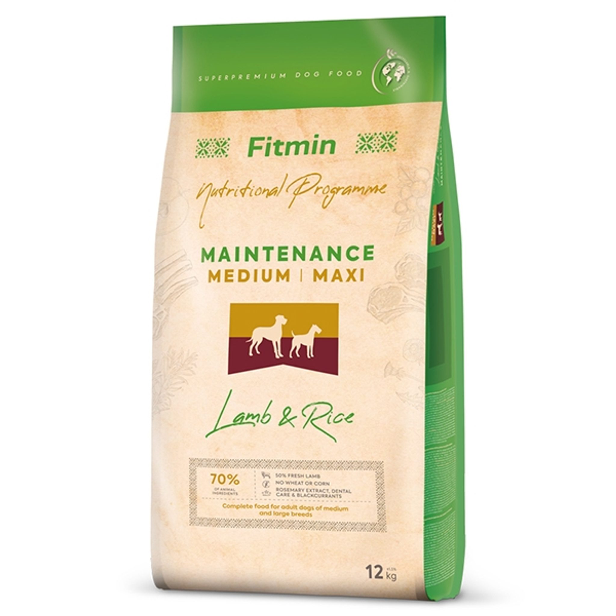 458423 Fitmin Dog Medium/Maxi Maintenance Lamb & Rice 12 kg - Obrázek 1