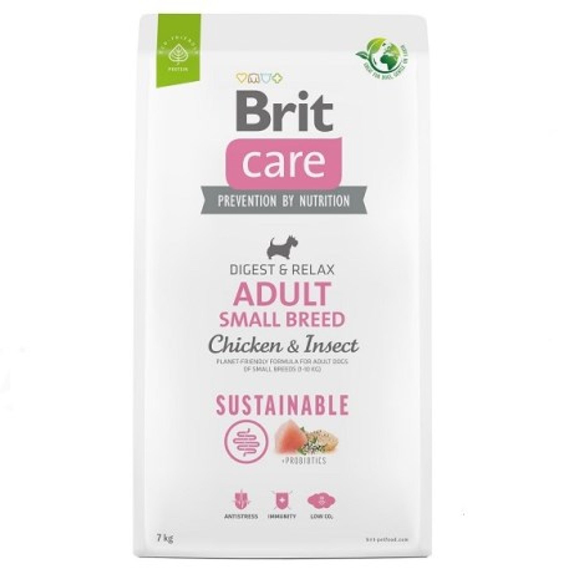 458872 Brit Care Dog Sustainable Adult Small Breed Chicken & Insect 7 kg - Obrázek 1