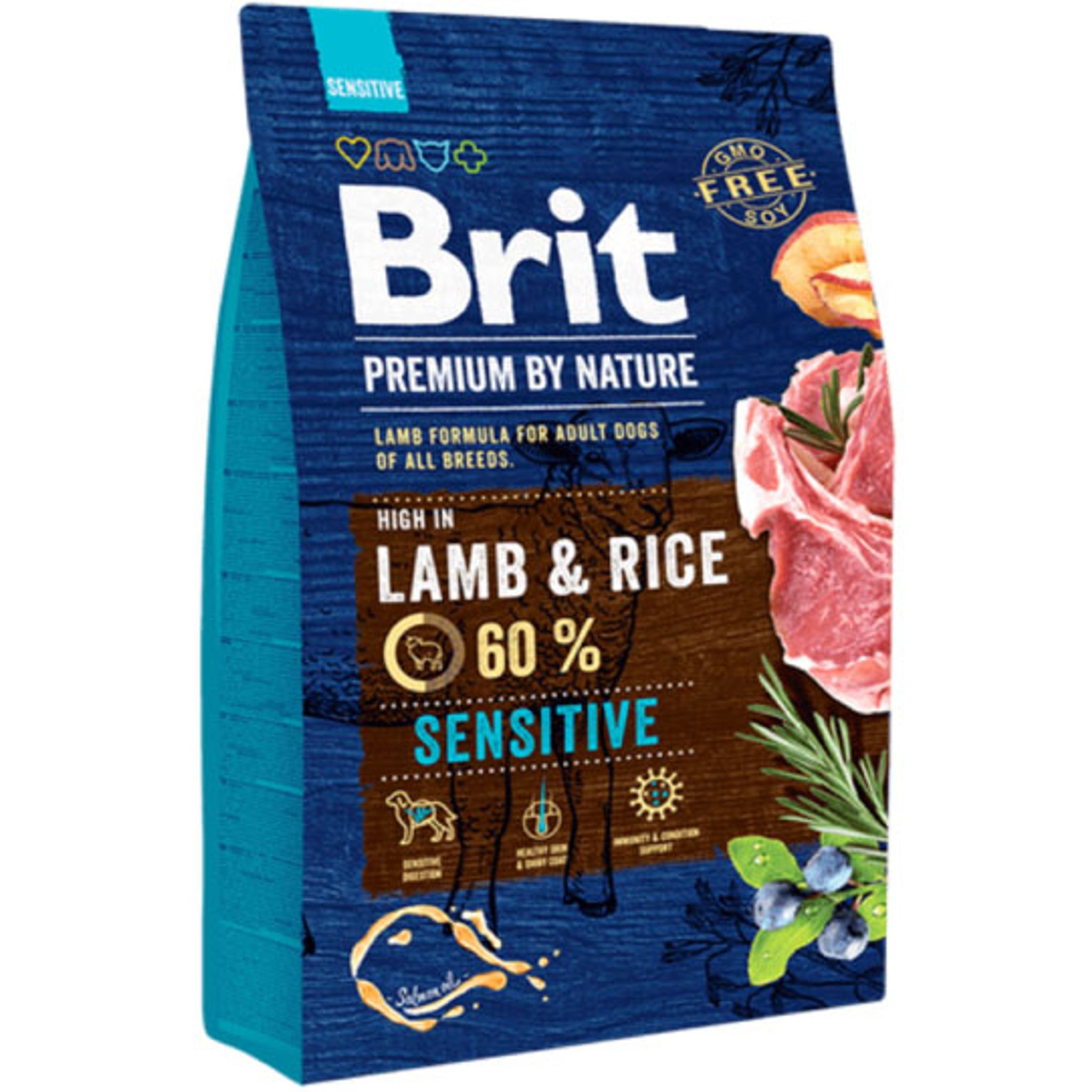 459737 Brit Premium by Nature Sensitive Lamb 3 kg - Obrázek 1