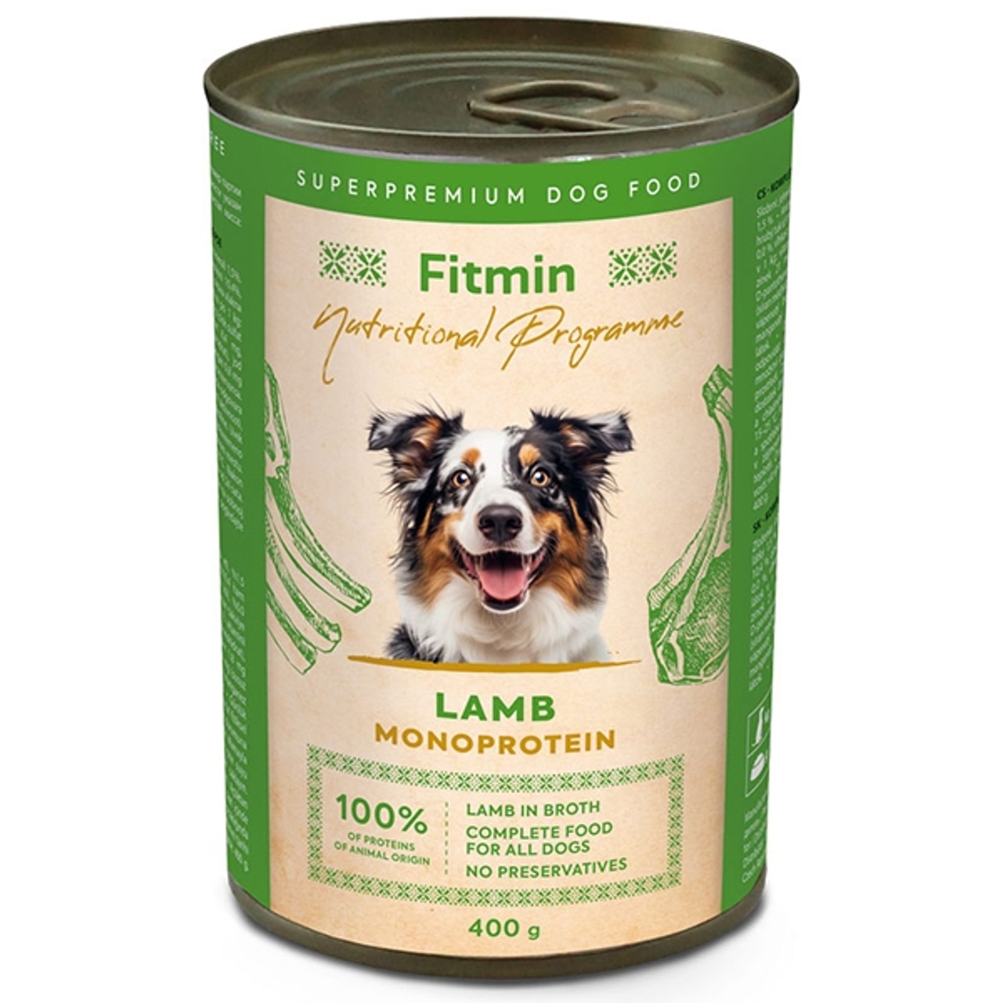 464829 Fitmin Dog NP konzerva jehněčí 400 g - Obrázek 1