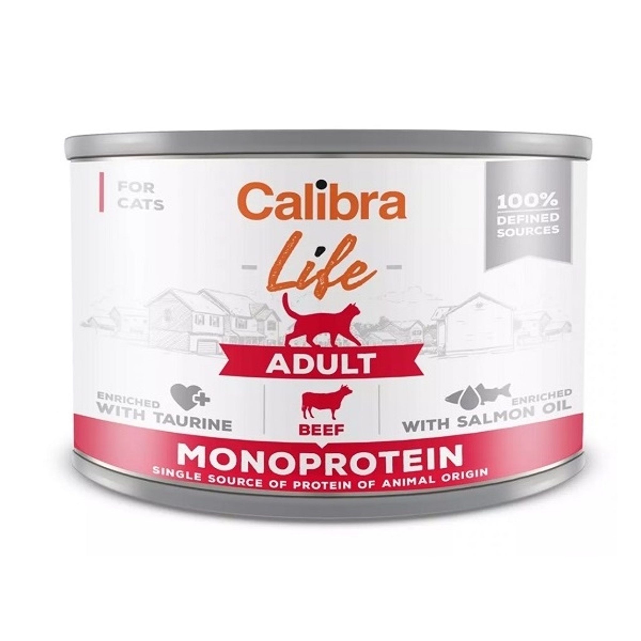 464920 Calibra Cat Life konzerva Adult Beef Monoprotein 200 g - Obrázek 1