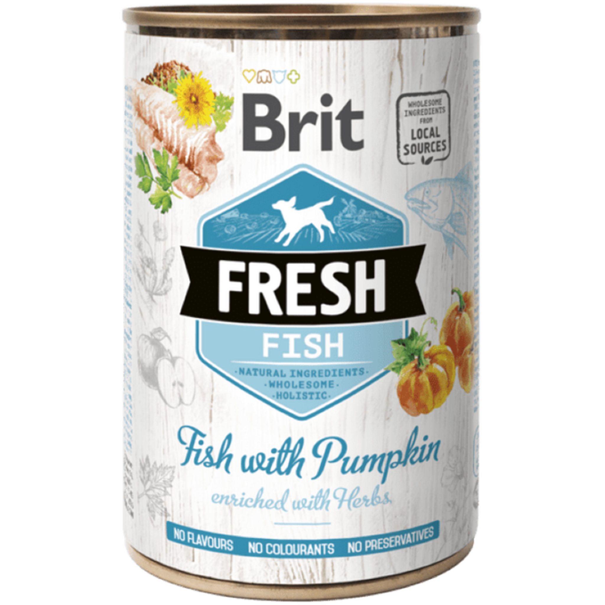 466296 Brit Fresh Dog konzerva Fish with Pumpkin 400 g - Obrázek 1