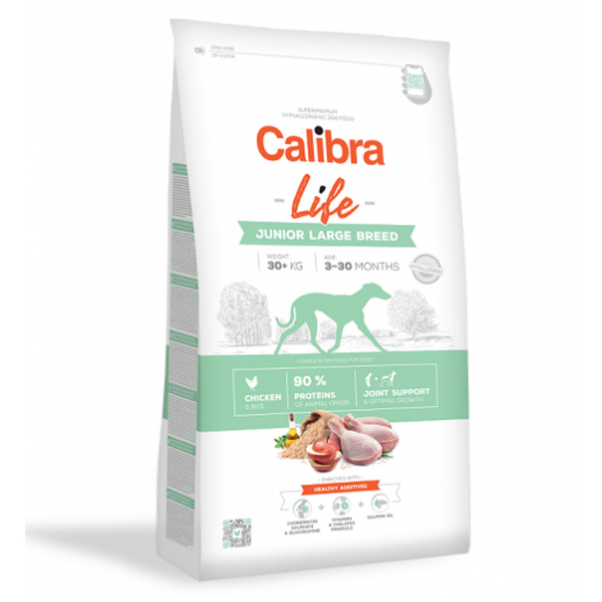 466607 Calibra Dog Life Junior Large Breed Chicken 12 kg - expirace do 12.9.2025 - Obrázek 1