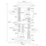 Flamingo Škrabací strom Inga Beige & White - Obrázek 2