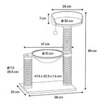 Flamingo škrabací strom Wilma Grey - Obrázek 2