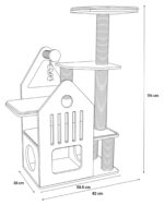 Flamingo škrabací strom Kaisa Grey & Beige - Obrázek 3