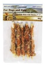 For Dogs and Cats Pochoutka Tyčinka z buvolí kůže s kuřecím masem 80g